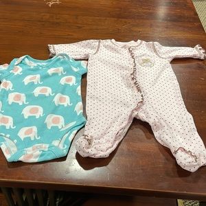 Set for Baby Girl 100% cotton Little Me & Carter’s